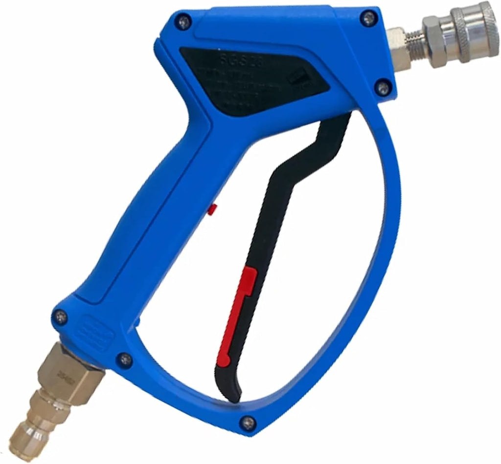 MTM Hydro Easy Hold SGS28 Pressure Washer Spray Gun with SS QC Fittings, Blue