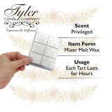 Tyler Candle Mixer Melts, Privileged Scent, 6 Piece Scented Wax Tarts