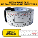 FastCap Peel & Stick Standard/Metric Measuring Tape, 16' Length, 7/8" Width
