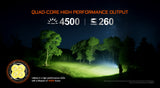ACEBEAM E75 4500 High Lumens Flashlight with Magnetic Base, 4500 Lumens Quad LED, 6500K Temperature, IP68 Waterproof, High Strength and Impact Resistant