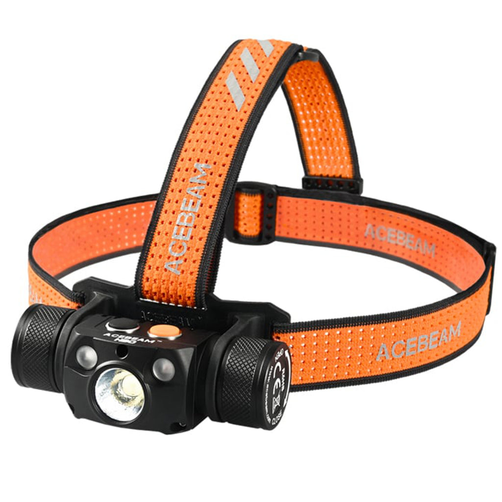 ACEBEAM H30 4000 Lumen Headlamp with Red & Green Auxiliary LEDs, 6500K Cool White, Detachable, IP68 Dust & Waterproof