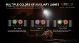 ACEBEAM H30 4000 Lumen Headlamp with Red & Green Auxiliary LEDs, 6500K Cool White, Detachable, IP68 Dust & Waterproof