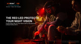 ACEBEAM H30 4000 Lumen Headlamp with Red & Green Auxiliary LEDs, 6500K Cool White, Detachable, IP68 Dust & Waterproof