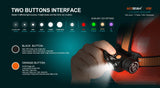 ACEBEAM H30 4000 Lumen Headlamp with Red & Green Auxiliary LEDs, 6500K Cool White, Detachable, IP68 Dust & Waterproof