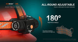 ACEBEAM H30 4000 Lumen Headlamp with Red & Green Auxiliary LEDs, 6500K Cool White, Detachable, IP68 Dust & Waterproof