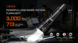 ACEBEAM L16 2.0 3000 Lumens Tactical Flashlight, 6500K Cool White, IP68 Dust & Waterproof, Dual Switches, 2340 Feet, Long-Range