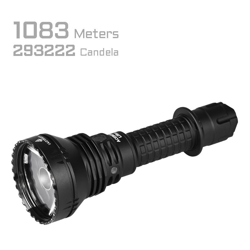 ACEBEAM L19 2.0 Long Range Hunting Flashlight, 2200 Lumens, Dual Switch, 3553 Feet Range, IP68 Dust & Waterproof, Moonlight Mode
