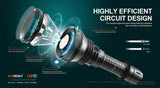 ACEBEAM L19 2.0 Long Range Hunting Flashlight, 2200 Lumens, Dual Switch, 3553 Feet Range, IP68 Dust & Waterproof, Moonlight Mode