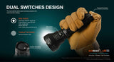 ACEBEAM L19 2.0 Long Range Hunting Flashlight, 2200 Lumens, Dual Switch, 3553 Feet Range, IP68 Dust & Waterproof, Moonlight Mode