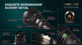 ACEBEAM L19 2.0 Long Range Hunting Flashlight, 2200 Lumens, Dual Switch, 3553 Feet Range, IP68 Dust & Waterproof, Moonlight Mode