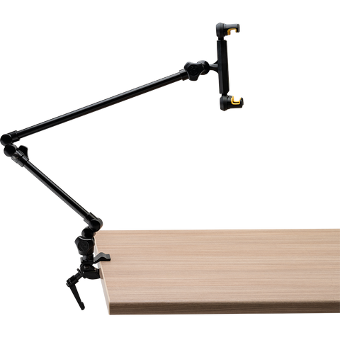 Hercules DG327B Tablet Arm Holder, Non-Slip, Scratch-Free Clamp, Full Angle Rotation