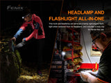 Fenix HM50R V2.0 Headlamp, 700 Lumens, White LED Light with Red Light, Detachable Right Angle Flashlight, Lockout Function, 377 Feet Range