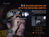 Fenix HP30R v2.0 Rechargeable Headlamp, 3000 Lumen Heavy-Duty with Spotlight & Floodlight