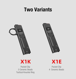 klarus FlatTac X1 Tactical Flashlight with Ring, 4200 Lumens EDC Flashlight, Slim USB-C Rechargeable, IPX6 Waterproof with Tactical Dual Switch & Clip, Compact Flat Design