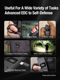 klarus FlatTac X1 Tactical Flashlight with Ring, 4200 Lumens EDC Flashlight, Slim USB-C Rechargeable, IPX6 Waterproof with Tactical Dual Switch & Clip, Compact Flat Design