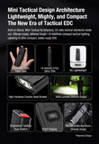 klarus FlatTac X2 Ultra-Thin Palm-Sized EDC Tactical Flashlight, 3000 Lumens, Compact & Mighty Pocket Light, USB-C Rechargeable, Dual Switch, OLED, IPX6