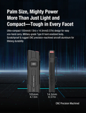 klarus FlatTac X2 Ultra-Thin Palm-Sized EDC Tactical Flashlight, 3000 Lumens, Compact & Mighty Pocket Light, USB-C Rechargeable, Dual Switch, OLED, IPX6
