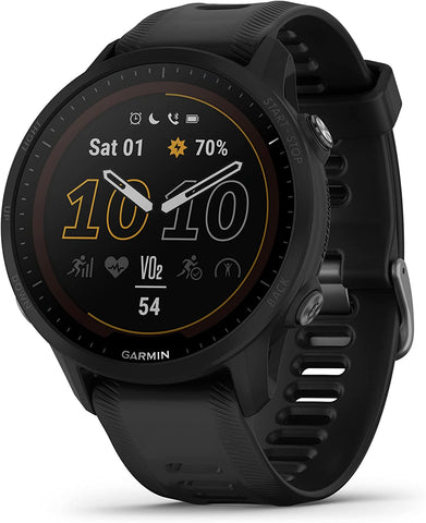 Garmin Forrunner 955 Solar, GPS Running Smartwatch for Triathletes, Black