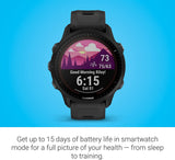 Garmin Forerunner 955 GPS Running Smartwatch for Triathletes, Black