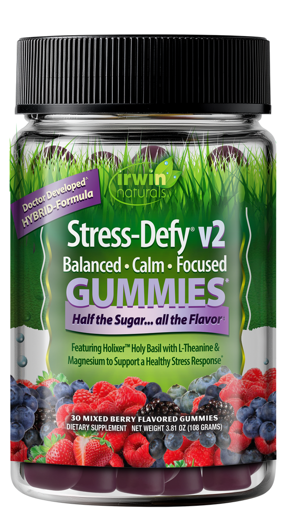 Irwin Naturals Stress-Defy Detox v2 Gummies, Balanced, Calm, & Focused, 30 Count