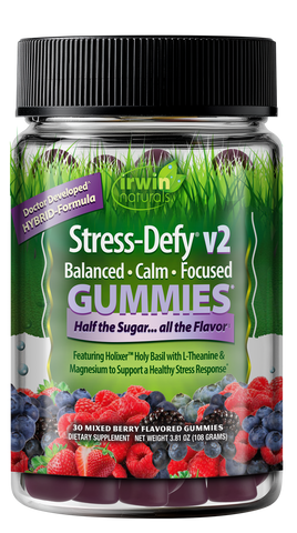 Irwin Naturals Stress-Defy Detox v2 Gummies, Balanced, Calm, & Focused, 30 Count