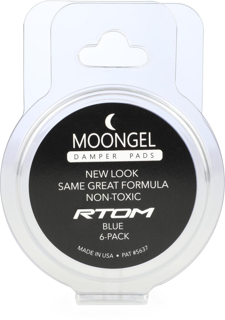 RTOM Moongel Drum Damper Pads - Blue (6-pack)