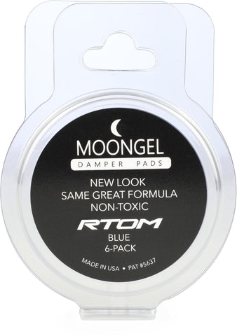 RTOM Moongel Drum Damper Pads - Blue (6-pack)