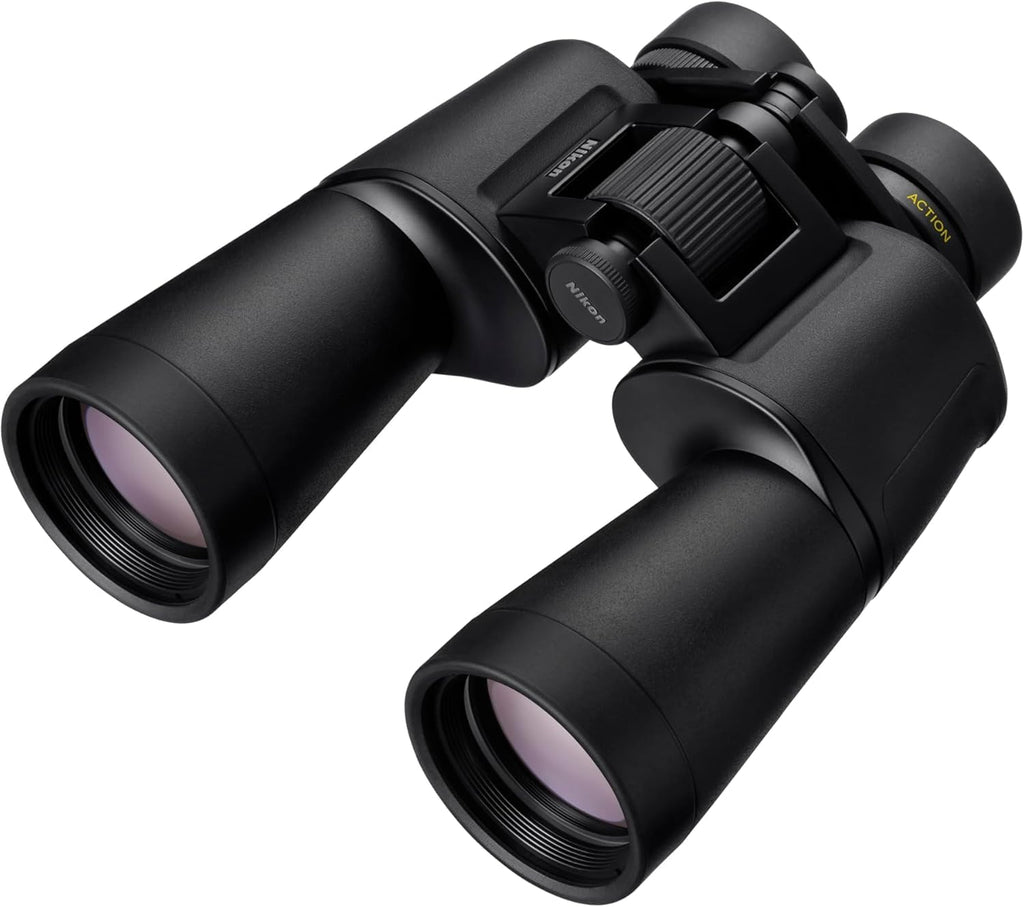Nikon Action 7x50 Binocular | Multilayer-Coated Nikon Optics, Bright 50mm Objective Lenses, 7X Power, Turn-and-Slide Adjustable Eyecups and Tripod-Ready