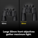 Nikon Action 10x50 Binocular | Multilayer-Coated Nikon Optics, 50mm Objective Lenses, 10X Power, Turn-and-Slide Adjustable Eyecups and Tripod-Ready