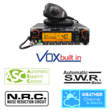 President Electronics George FCC AM/FM/SSB CB Radio, CTCSS/DCS, Large 7 Color LCD Display, Weather Channel/Alert, ASC, VOX, Scan Skip, USB Port, NRC, Automatic SWR, PA