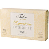 Tyler Candle Glamorous Dryer Sheets, Diva Fragrance, 80 Sheets, Fabric Softener, Reduce Static Cling, Great For Clothing
