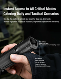 klarus XT11GT Pro V3 3300 Lumens Tactical Flashlight, 1345 Feet Beam, Dual Switch, Double Reinforced Bezel, IPX8 Waterproof, Single Hand Control
