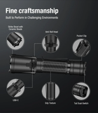 klarus XT11GT Pro V3 3300 Lumens Tactical Flashlight, 1345 Feet Beam, Dual Switch, Double Reinforced Bezel, IPX8 Waterproof, Single Hand Control