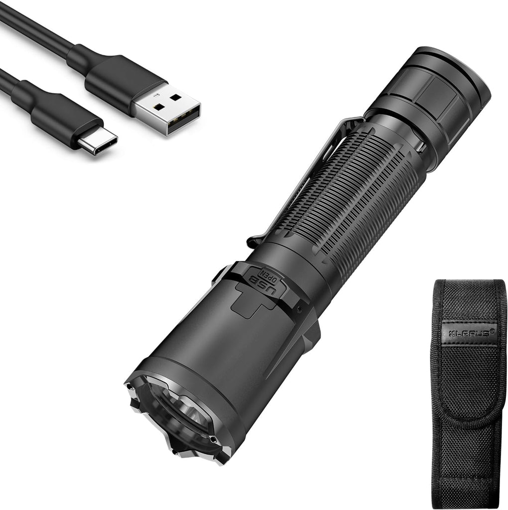 klarus XT11GT Pro V3 3300 Lumens Tactical Flashlight, 1345 Feet Beam, Dual Switch, Double Reinforced Bezel, IPX8 Waterproof, Single Hand Control