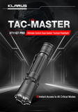 klarus XT11GT Pro V3 3300 Lumens Tactical Flashlight, 1345 Feet Beam, Dual Switch, Double Reinforced Bezel, IPX8 Waterproof, Single Hand Control