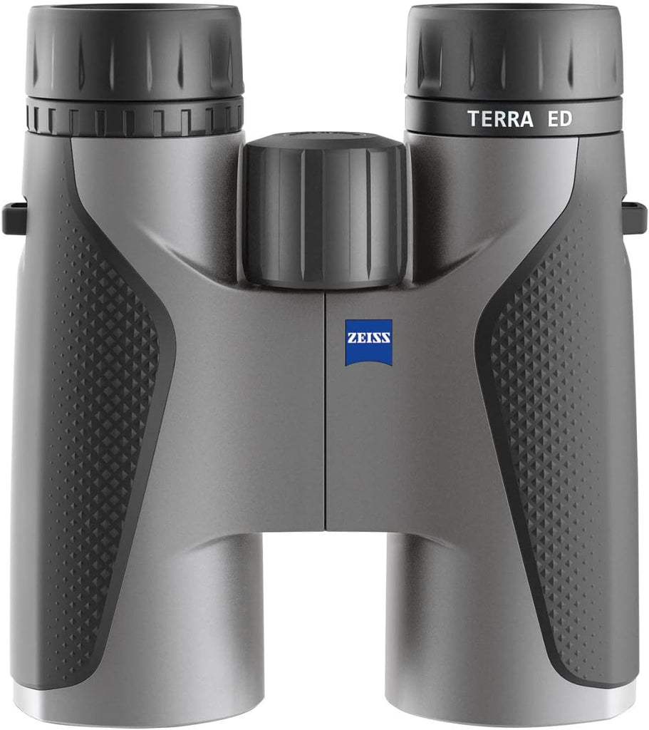 ZEISS Terra ED Binoculars 10x42 Waterproof, and Fast Focusing with Coated Glass for Optimal Clarity in All Weather Conditions for Bird Watching, Hunting, Sightseeing, Grey