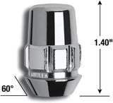 Gorilla Automotive Wheel Lock, 12mm x 1.50 Wheel Locks with Key, Acorn, Chrome