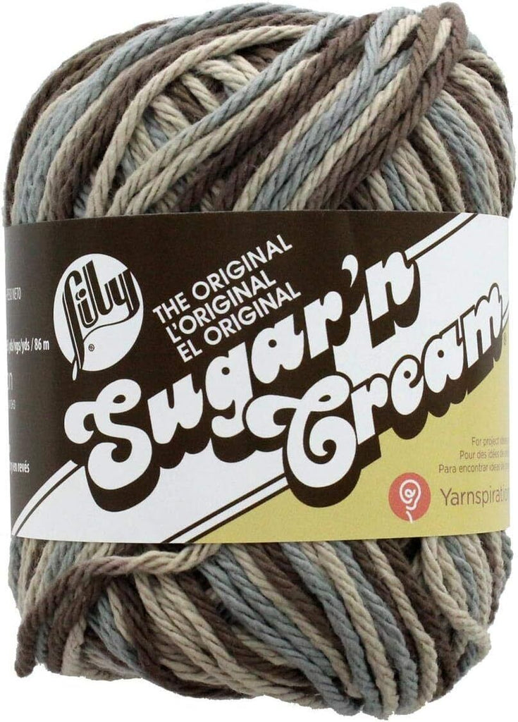 Lily Sugar 'N Cream Yarn, 2oz, Gauge 4 Medium, 100% Cotton, Earth
