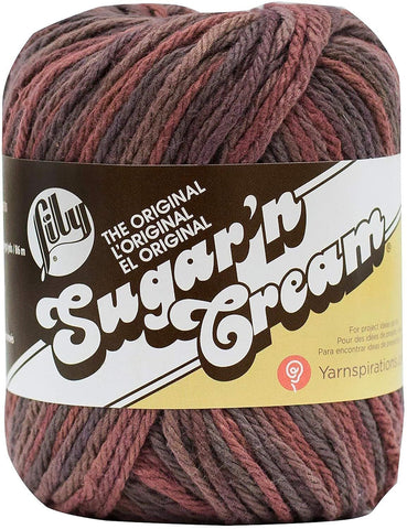 Lily Sugar 'N Cream The Original Ombre Yarn, 2oz, Gauge 4 Medium, 100% Cotton, Terra Firma - Machine Wash & Dry