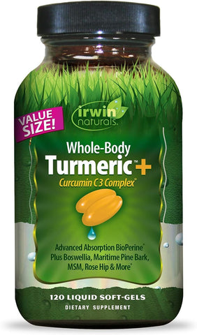 Irwin Naturals Whole-Body Turmeric + Curcumin C3 Complex, 120 Liquid Soft-Gels