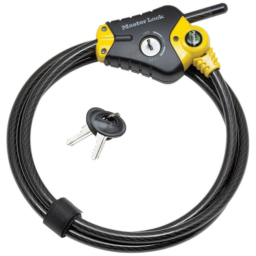 Master Lock 8413KA 6ft Python Adjustable Locking Cable, Keyed Alike