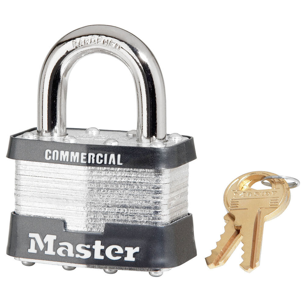 Master Lock 5KA A451 Laminated Padlock, Keyed-Alike, 2" Wide, 3/8" Shackle