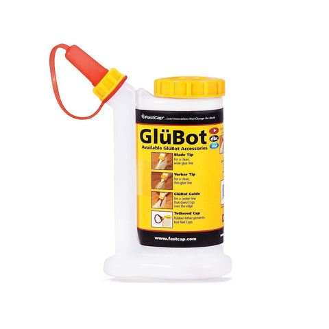 FastCap 16 oz GluBot Glue Bottle, with 2-Chamber No-Drip System, with 2 Tips