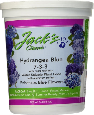 J R Peters Inc 59324 Jacks Classic No. 7-3-3 Hydrangea Fertilizer, Blue (1.5 lb)