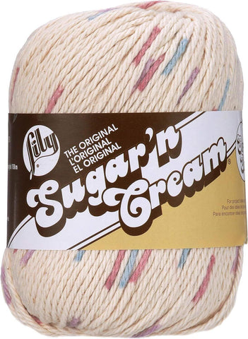 Lily Sugar'n Cream Super Size Ombres Yarn, 3 oz, Potpourri, 1 Ball