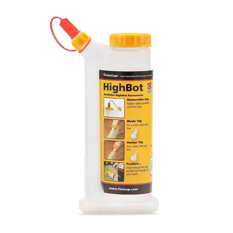 FastCap 6 oz HighBot Glue Bottle, with 2-Chamber No-Drip System, with 2 Tips