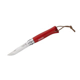 Opinel N°8 Trekking Red Folding Pocket Knife 8.5 cm - 3.35 in Blade Length