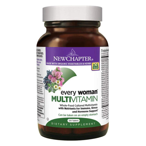 New Chapter Every Woman Multivitamin Fermented with Probiotics + Iron + Vitamin D3 + B Vitamins + Organic Non-GMO Ingredients - 120 Count