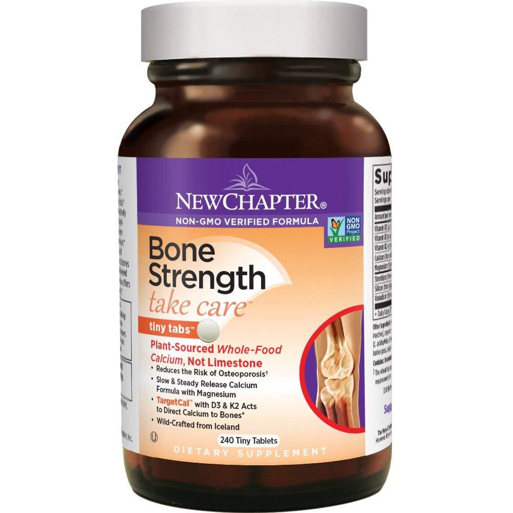 New Chapter Bone Strength Take Care with Vitamin D3 + K2 + Magnesium - 240 Tiny Tablets