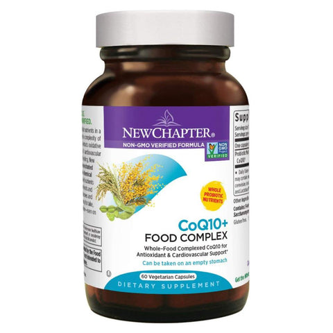 New Chapter CoQ10+ Food Complex Supplement Antioxidant & Cardiovascular Support Non-GMO   - 60 Vegetarian Capsules